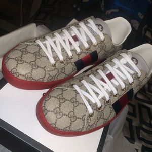 gucci ace red bottoms